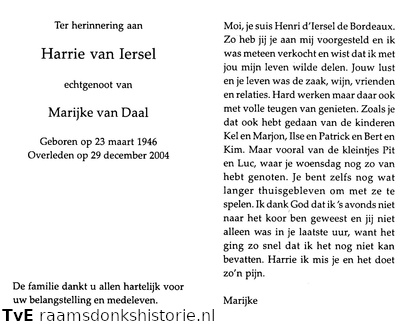 Harrie van Iersel Marijke van Daal