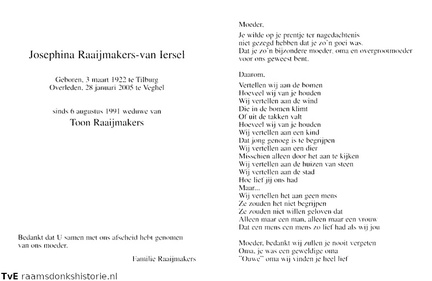 Josephina van Iersel- Toon Raaijmakers