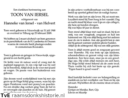 Toon van Iersel- Hanneke van Helvert