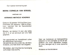 Maria Cornelia van Ierssel- Adrianus Matheus Hendrikx