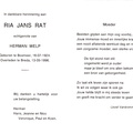 Jans Rat, Ria Herman Welp