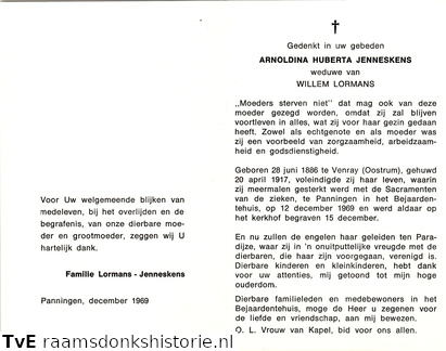 Jenneskens Arnoldina Huberta Willem Lormans