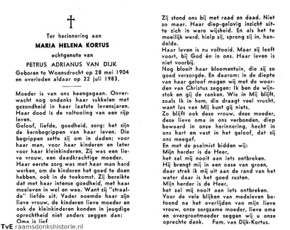 Kortus, Maria Helena  Petrus Adrianus van Dijk