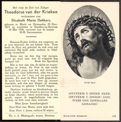 Krieken van der, Theodorus Elisabeth Maria Dekkers