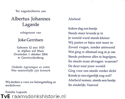 Lagarde Albertus Johannes
