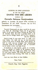 Leeden van der, Daatje  Cornelis Adrianus Hooijmaaijers