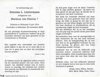 Lintermans, Antonia L.  Marinus van Doorne