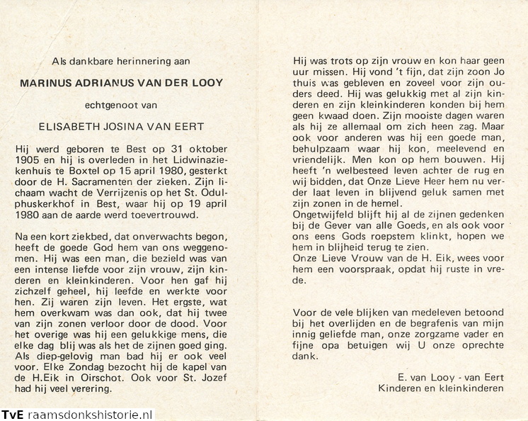 Looy van der Marinus Adrianus  Elisabeth Josina van Eert