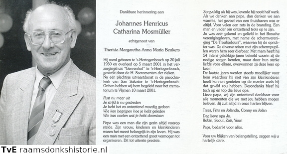 Mosmuller, Johannes Henricus Catharina  Theresia Margaretha Anna Maria Beukers