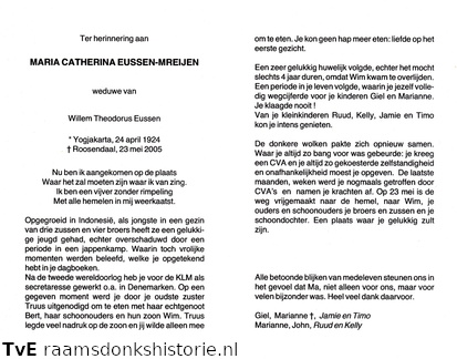 Mreijen, Maria Catherina Willem Theodorus Eussen