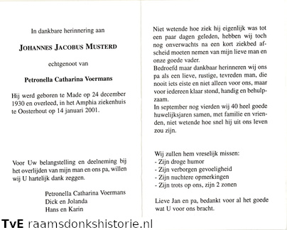 Musterd, Johannes Jacobus Petronella Catharina Voermans