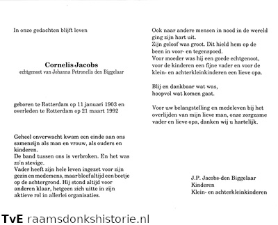 Cornelis Jacobs Johanna Petronella den Biggelaar