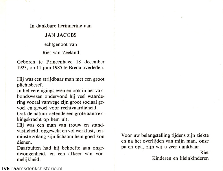 Jan Jacobs Riet van Zeeland