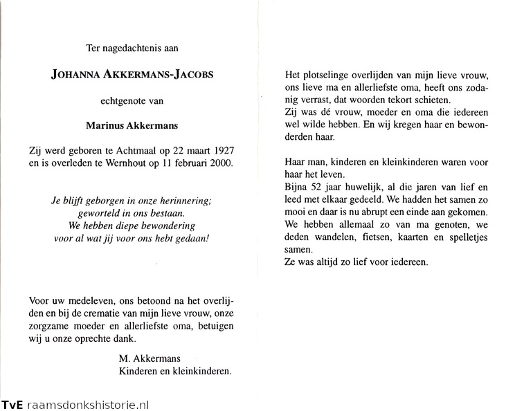 Johanna Jacobs Marinus Akkermans