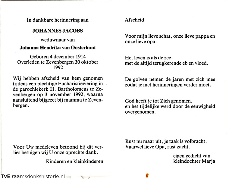 Johannes Jacobs Johanna Hendrika van Oosterhout