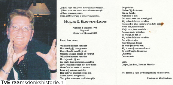 Marijke G Jacobs Klouwens