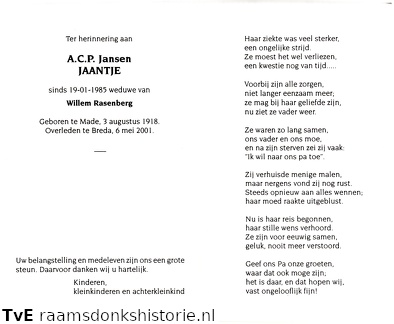 Adriana C.P. Jansen Willem Rasenberg