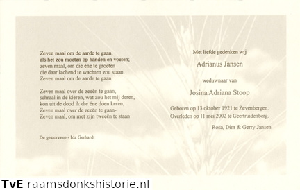 Adrianus Jansen Josina Adriana Stoop