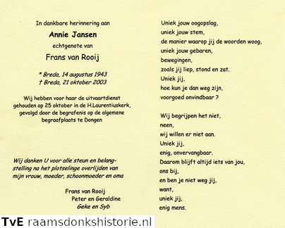 Annie Jansen Frans van Rooij