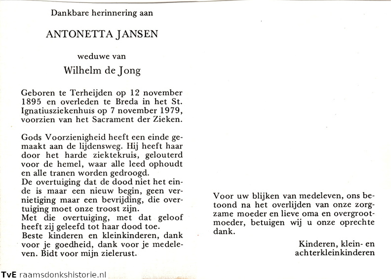 Antonetta Jansen Wilhelm de Jong