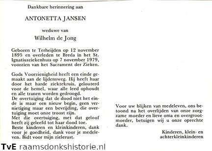 Antonetta Jansen Wilhelm de Jong