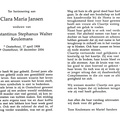Clara Maria Jansen Constantinus Stephanus Walter Keulemans