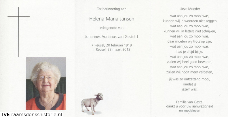 Helena Maria Jansen Johannes Adrianus van Gestel