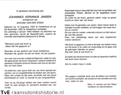 Johannes Adrianus Jansen Antonia van der Steen