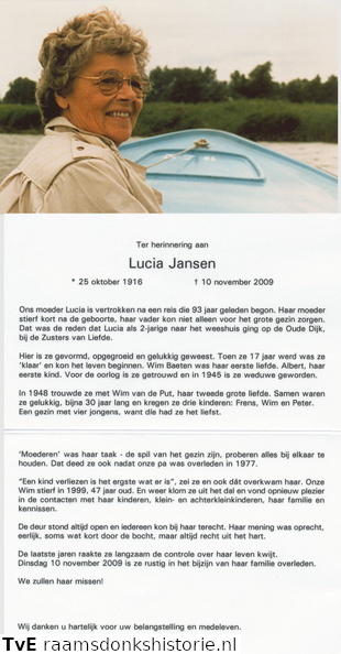 Lucia Jansen Wim van de Put, Wim Baeten