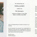 Tonia Jansen Piet Sprangers