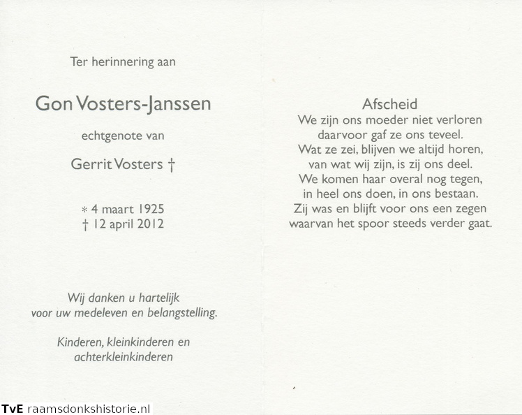 Gon Janssen Gerrit Vorsters