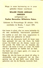 Willem Frans Adriaan Janssen Paulina Bernardina Wilhelmina Peters