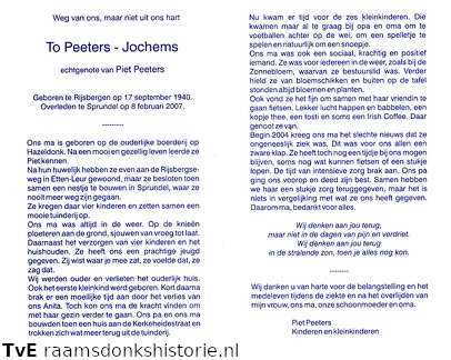 To Jochems Piet Peeters