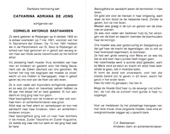 Catharina Adriana de Jong Cornelis Antonius Bastiaansen