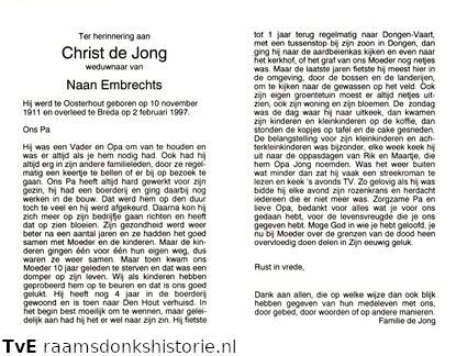 Christ de Jong Naan Embrechts