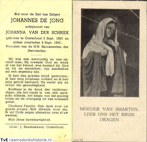 Johannes de Jong Johanna van der Schriek
