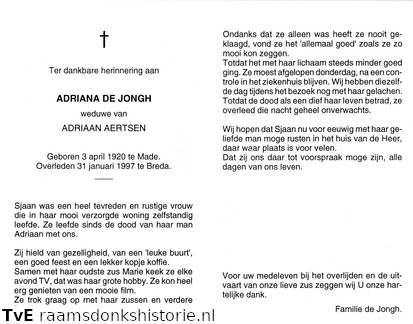 Adriana de Jongh Adriaan Aertsen