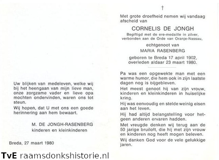 Cornelis de Jongh Maria Rasenberg