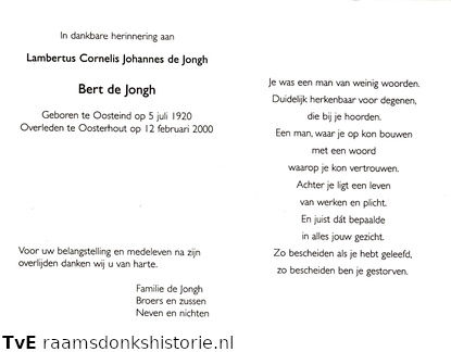Lambertus Cornelis Johannes de Jongh