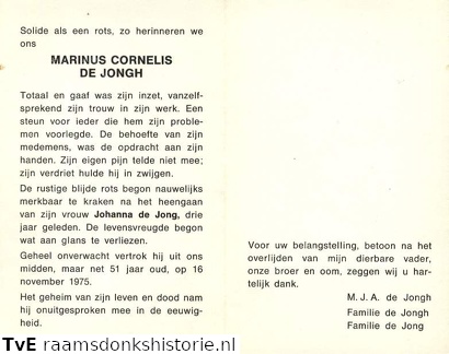 Marinus Cornelis de Jongh Johanna de Jong