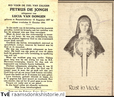 Petrus de Jongh Lucia van Dongen