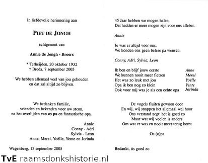 Piet de Jongh Annie Broers