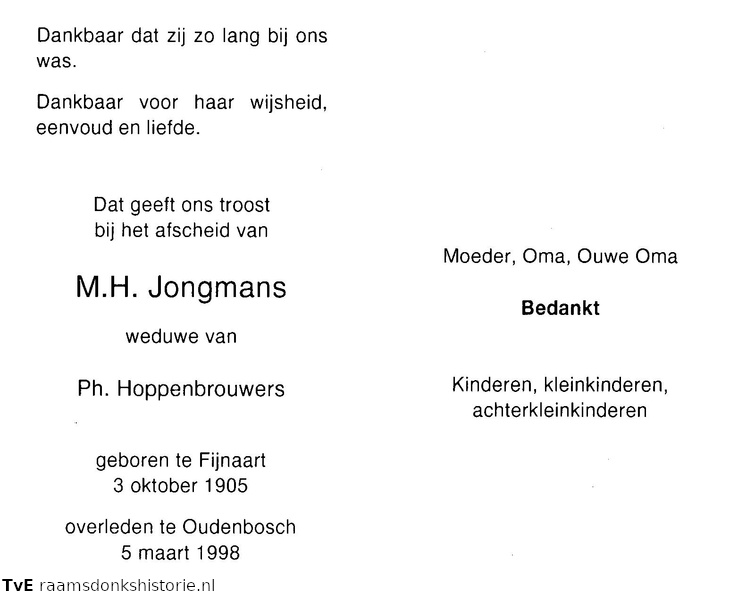 M.H. Jongmans Ph. Hoppenbrouwers