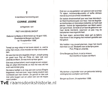Corrie Joore Piet van den Elshout