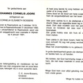 Johannes Cornelis Joore Cornelia Elisabeth Bossers