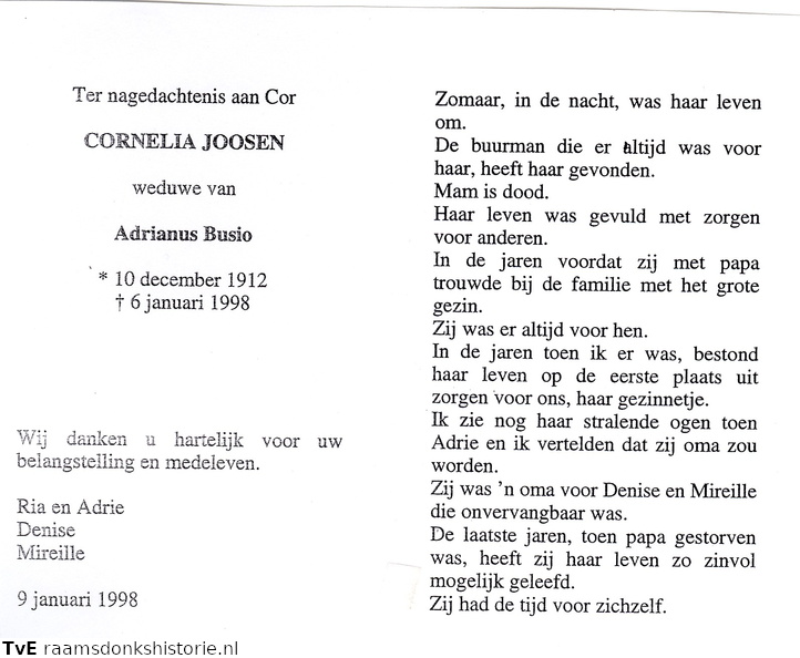 Cornelia Joosen Adrianus Busio