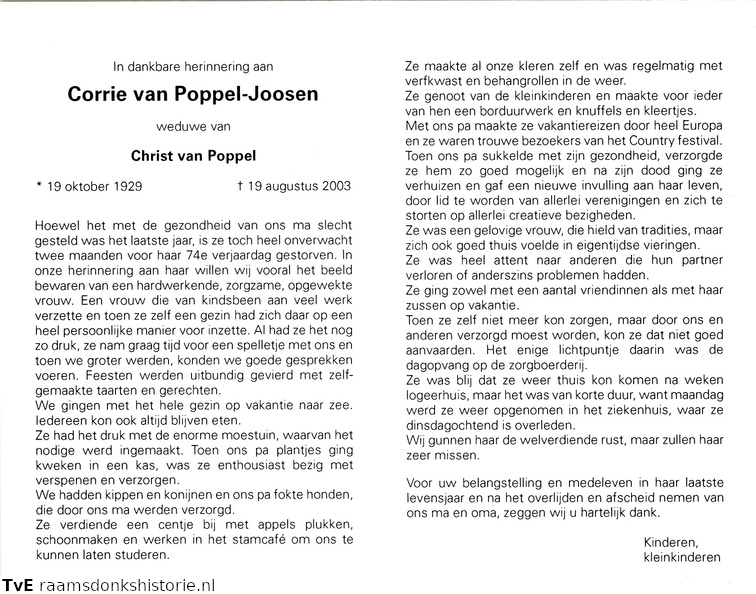Corrie Joosen Christ van Poppel