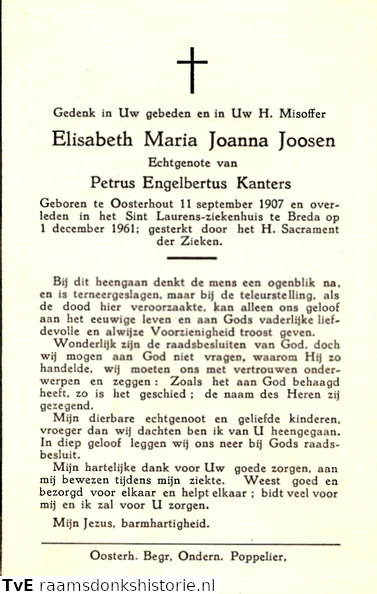 Elisabeth Maria Joanna Joosen Petrus Engelbertus Kanters