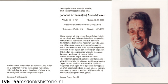Johanna Adriana Joosen Petrus Cornelis Arnold