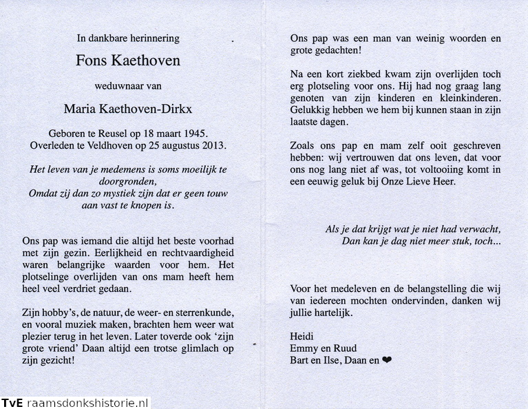 Fons Kaethoven- Maria Dirkx
